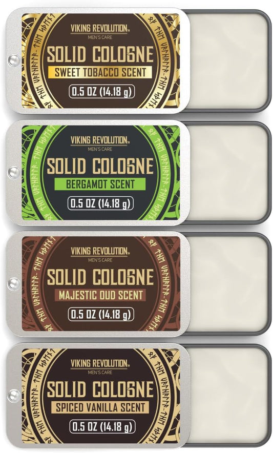 Viking Revolution Solid Cologne Set Variety 2, 4 x 0.5 oz