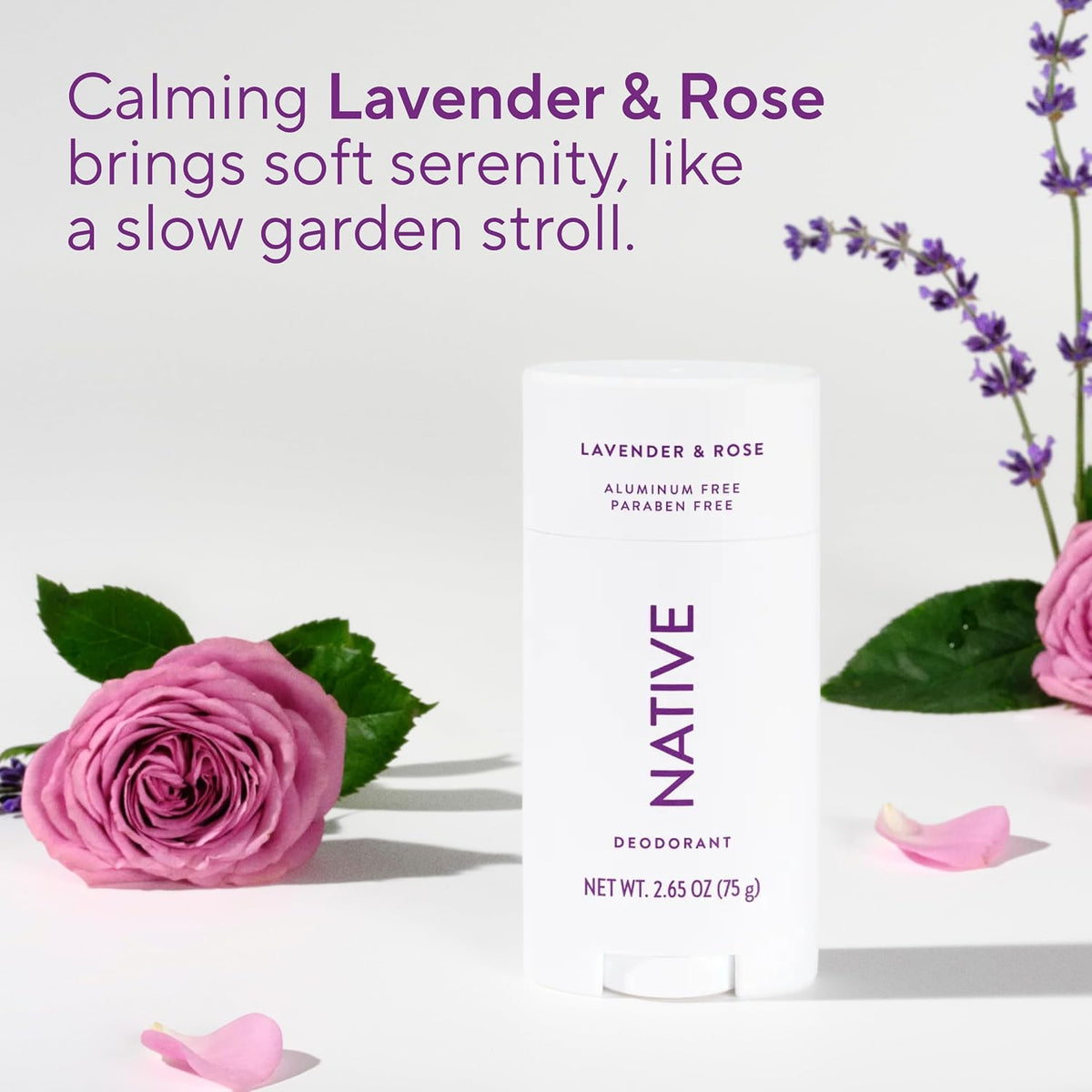 Native Aluminium-Free Deodorant Stick, Lavender & Rose Scent - view 4