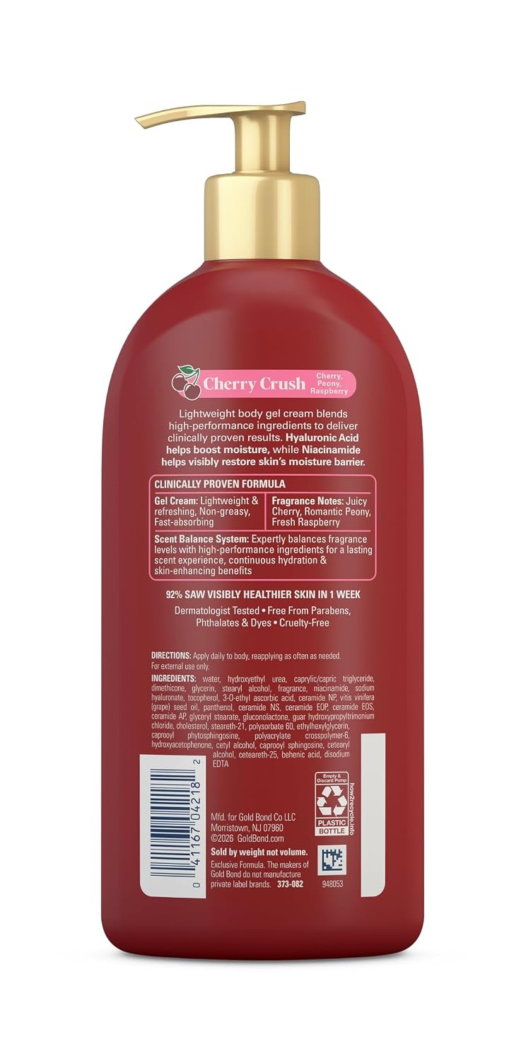 Gold Bond Cherry Crush Hydrating Gel Cream Body Lotion, 397 g (14 oz) — alternate product view