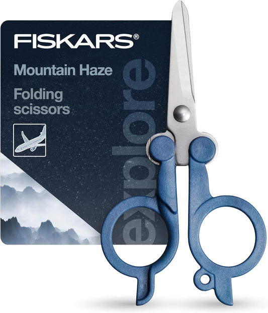 Fiskars Explore Travel Folding Scissors, Mountain Haze
