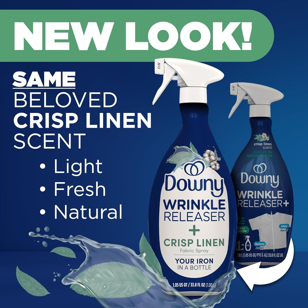 Downy Wrinkle Releaser Fabric Refresher Crisp Linen 1 L (33.8 fl oz) - view 3