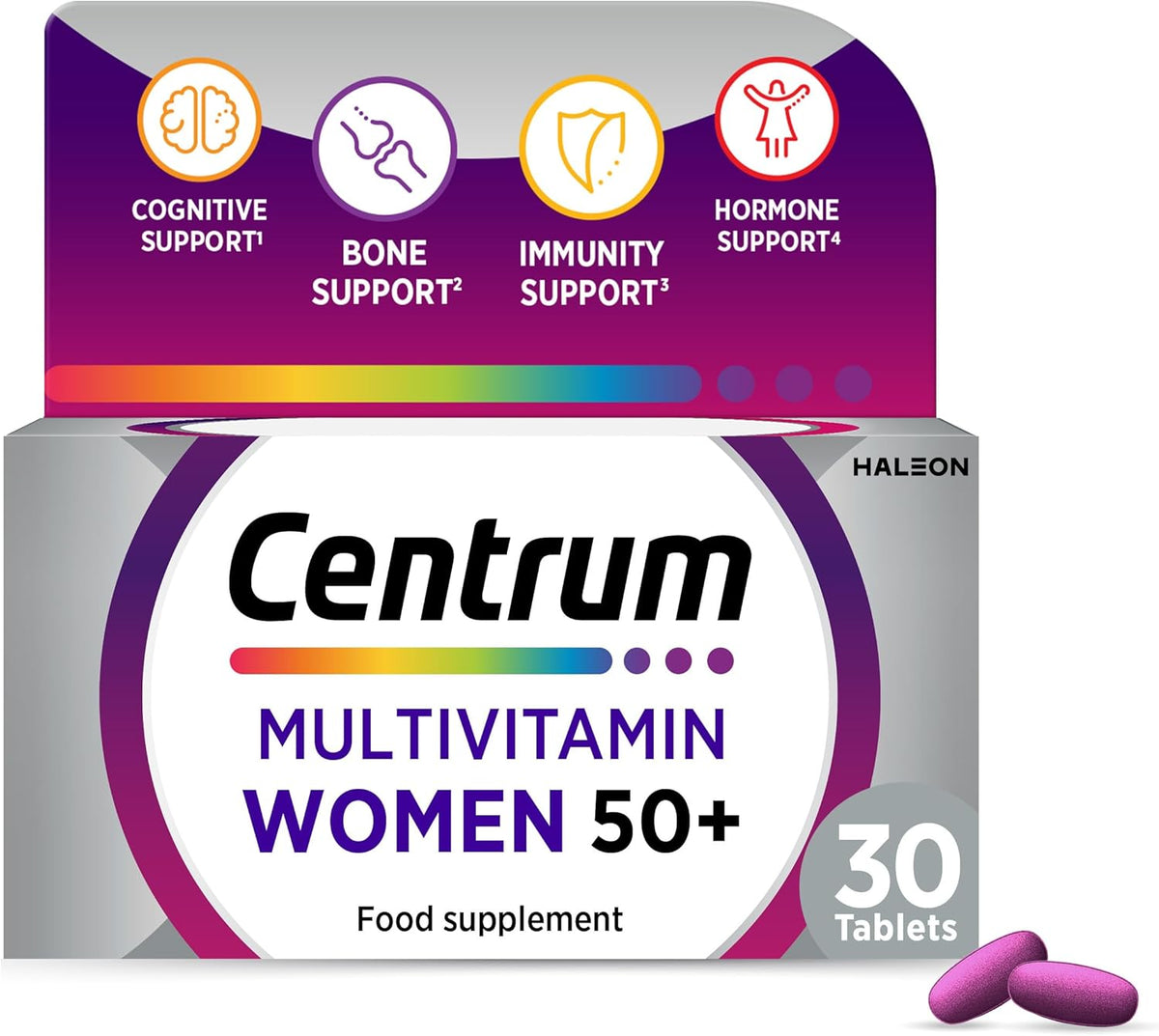 Centrum Women 50+ Multivitamin Tablets, 23 Nutrients, 30 Count — product view