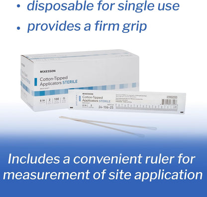 McKesson Sterile Cotton Tipped Applicators, 6 in, 200 Count - view 2