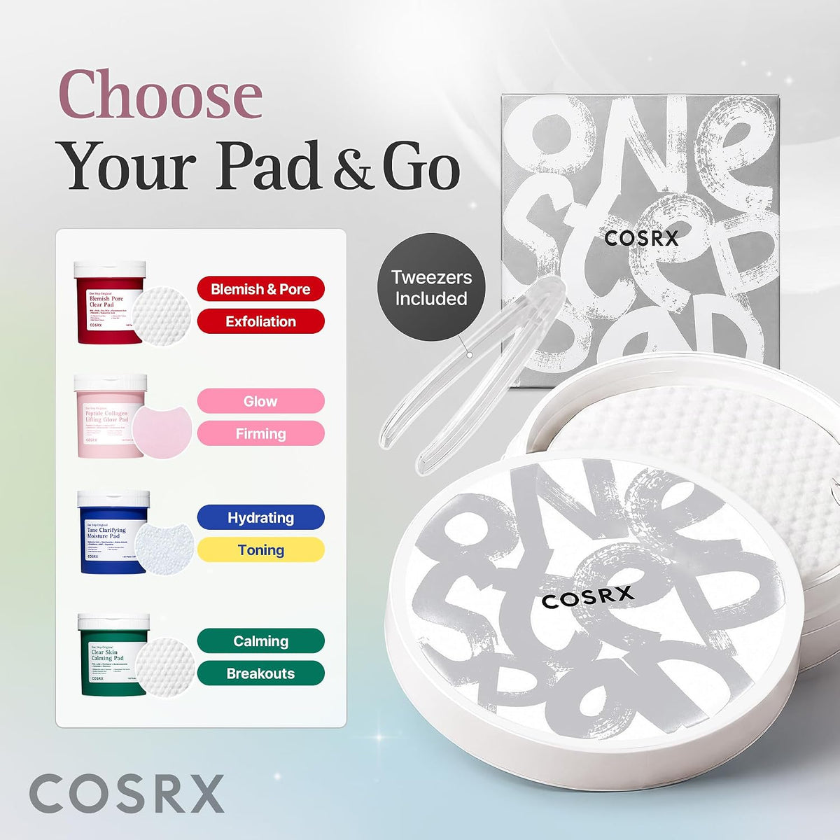COSRX One Step Toner Pads Case with Tweezers - view 3