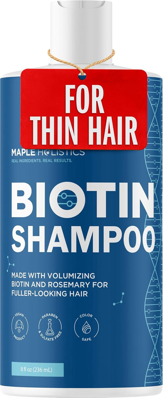 Maple Holistics Biotin Shampoo with Rosemary and Tea Tree Oil 8 oz