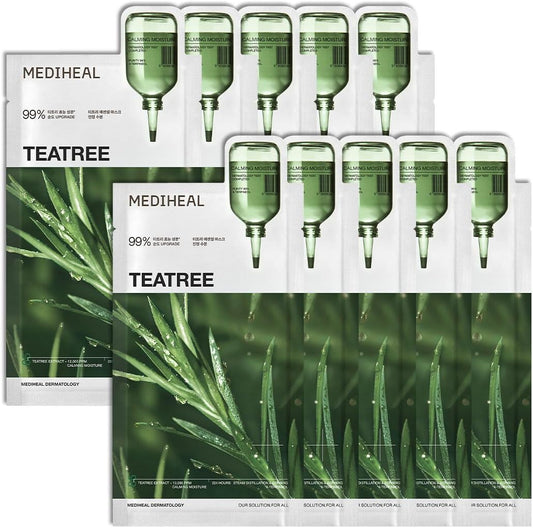 Mediheal Tea Tree Essential Face Sheet Mask, Pack of 10