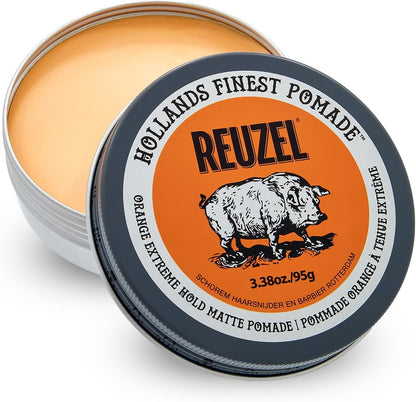 Reuzel Orange Extreme Hold Matte Pomade for Men, 95 g (3.38 oz) - view 3