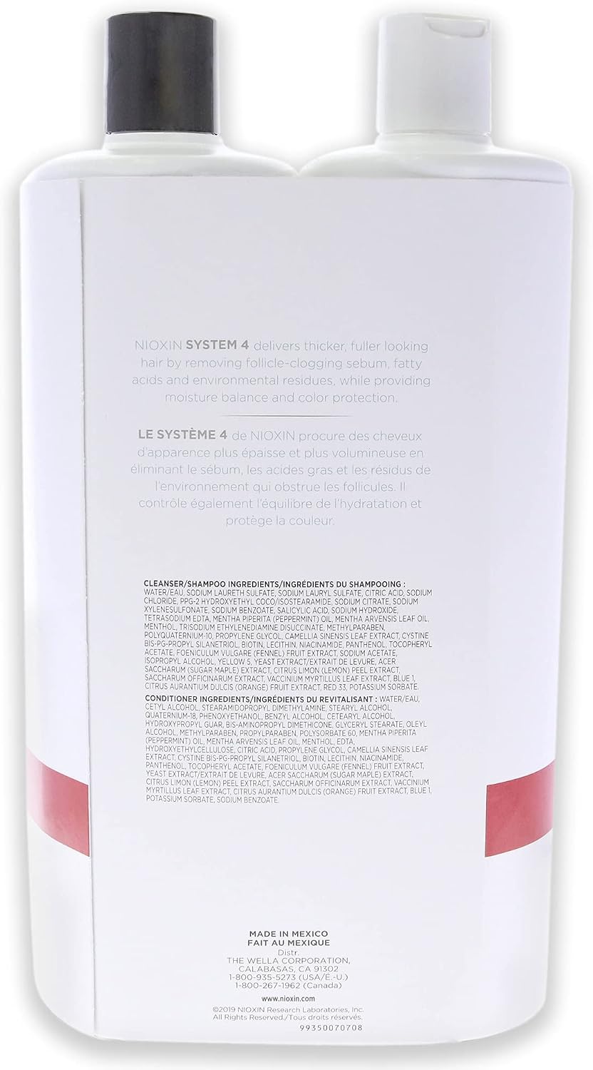 Nioxin System 4 Cleanser and Scalp Therapy Conditioner Duo, 33.8 oz - view 2