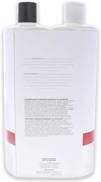 Nioxin System 4 Cleanser and Scalp Therapy Conditioner Duo, 33.8 oz - view 2