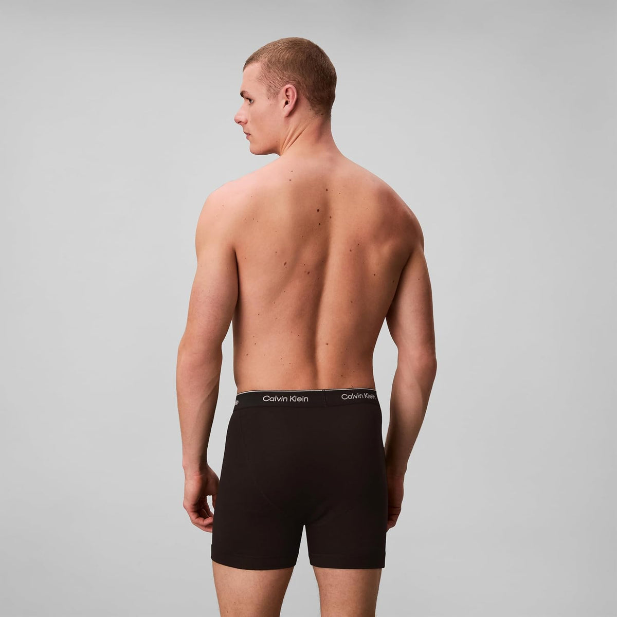 Calvin Klein Men's Cotton Classics Boxer Briefs, 3 Pack, Black, M - view 4