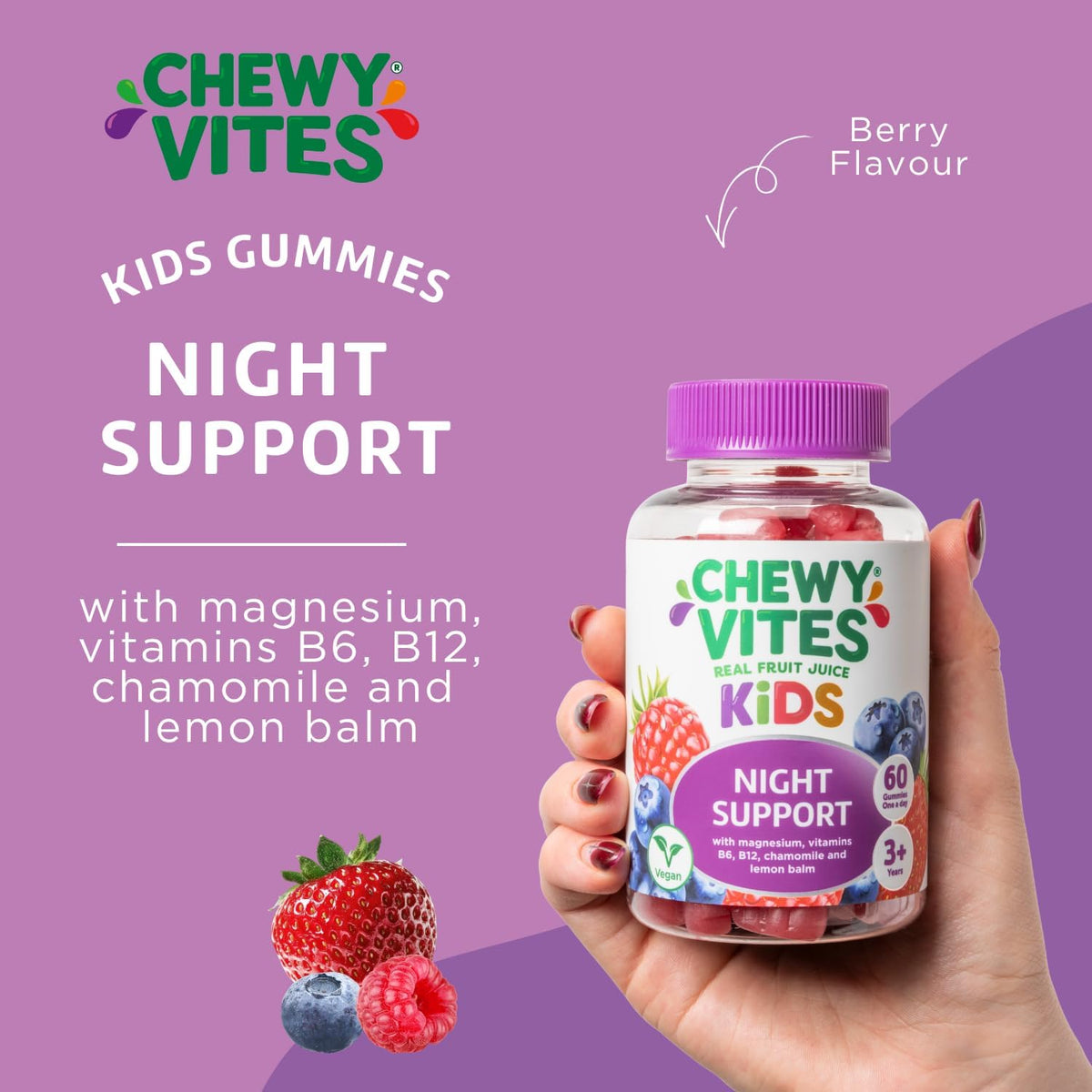 Chewy Vites Kids Night Support Gummies with Magnesium, 60 Count — alternate product view