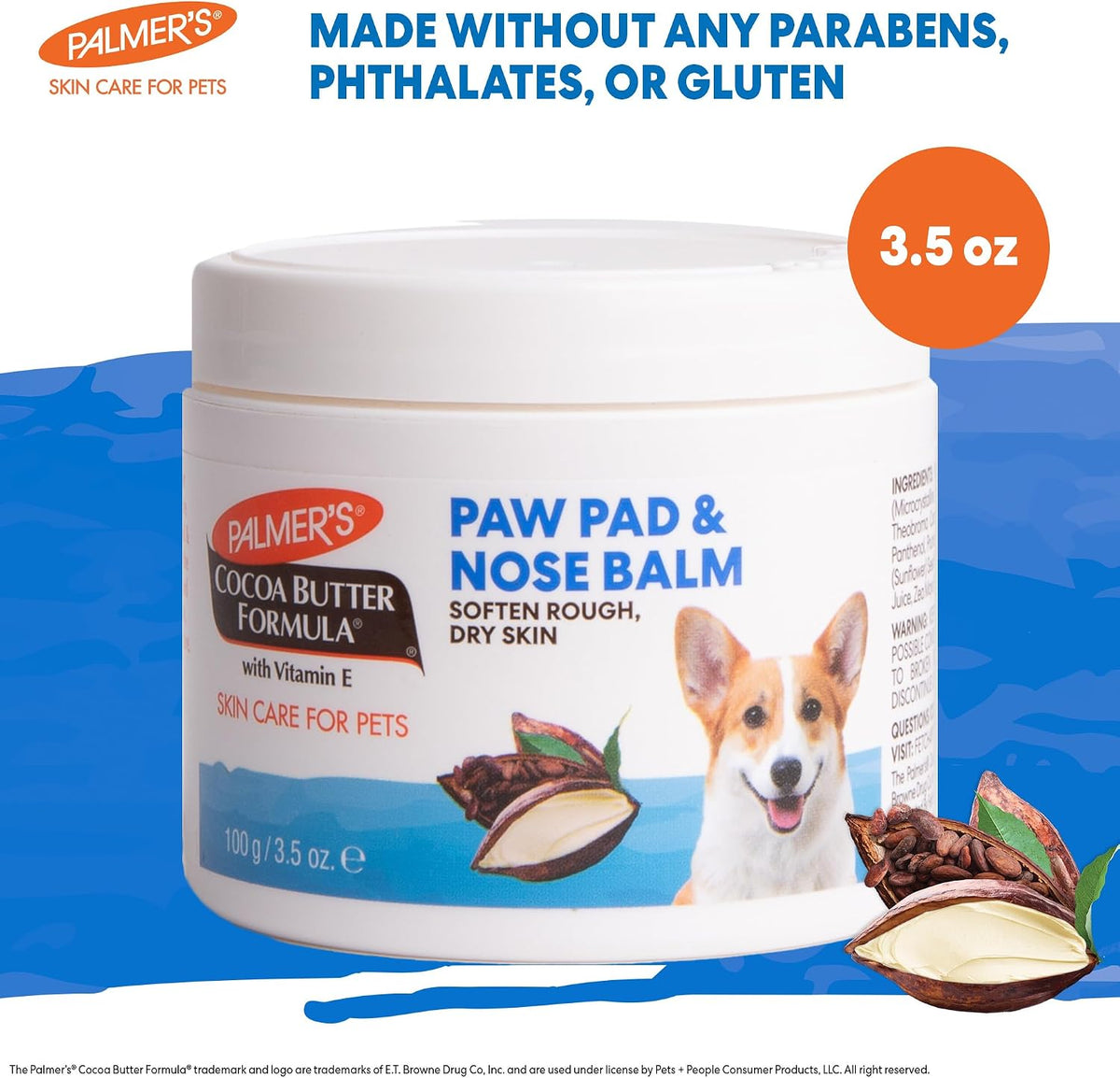 Palmer's for Pets Cocoa Butter Paw Pad and Nose Balm for Dogs, 3.5 oz — alternate product view