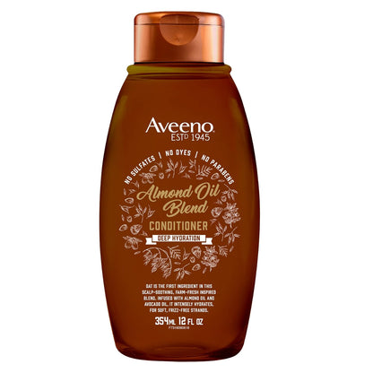 Aveeno Almond Oil Blend Sulfate-Free Conditioner with Avocado Oil, 12 fl oz
