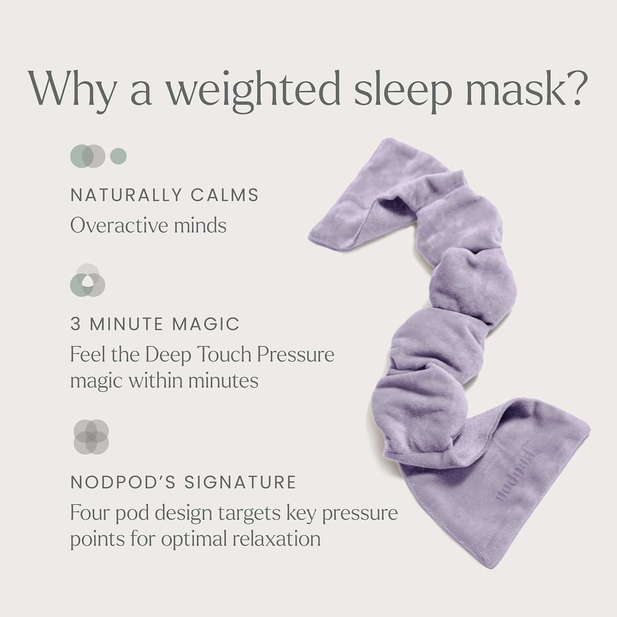 nodpod Gentle Pressure Weighted Sleep Mask - view 3