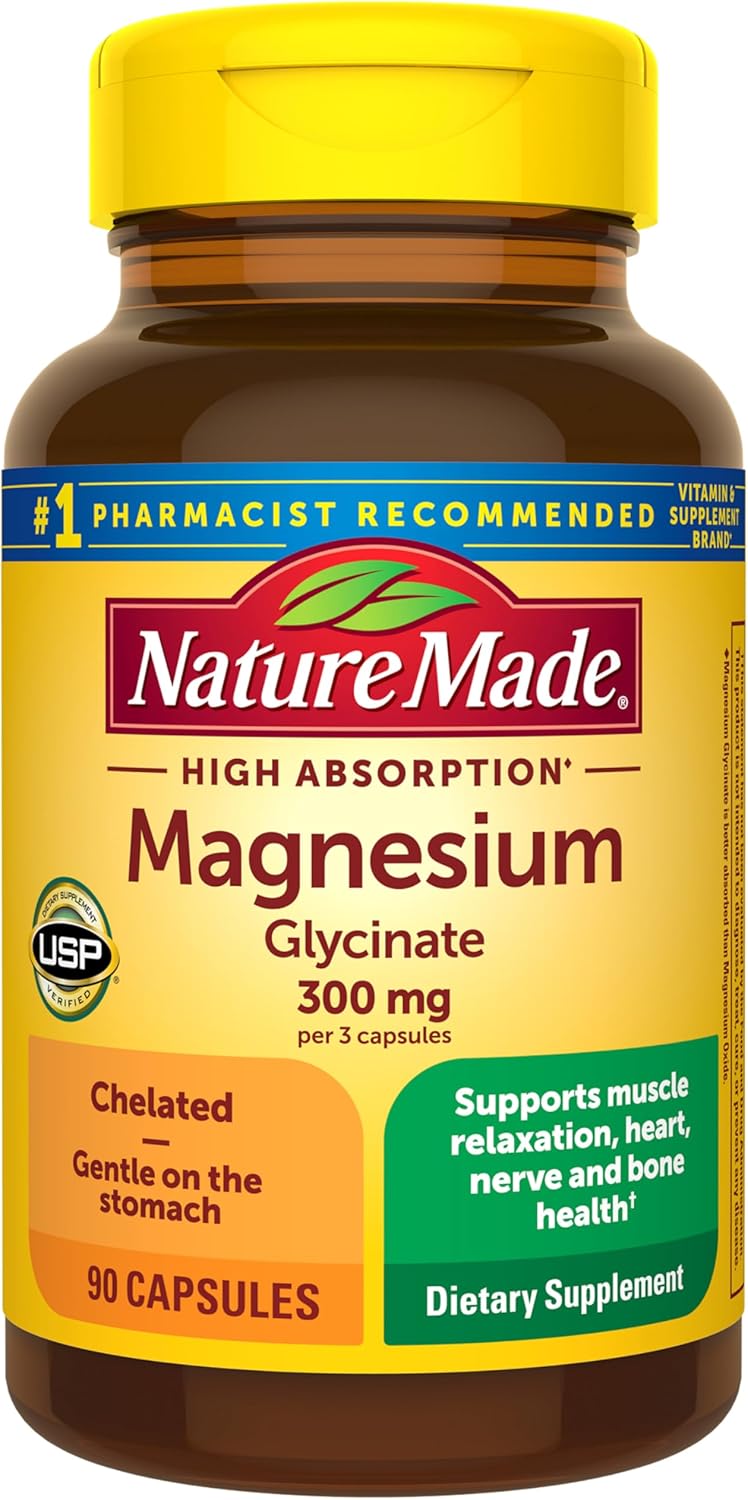 Nature Made Magnesium Glycinate 300 mg per 3 Capsules, 90 Capsules — product view