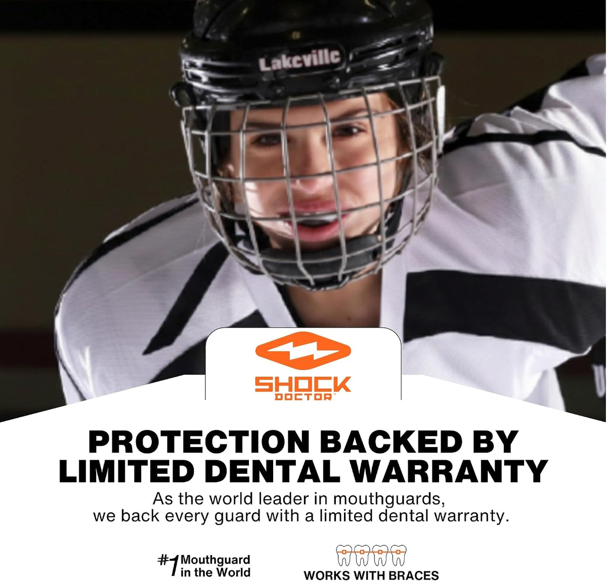Shock Doctor Pro Boil and Bite Mouth Guard, Adult, Strapless - view 6