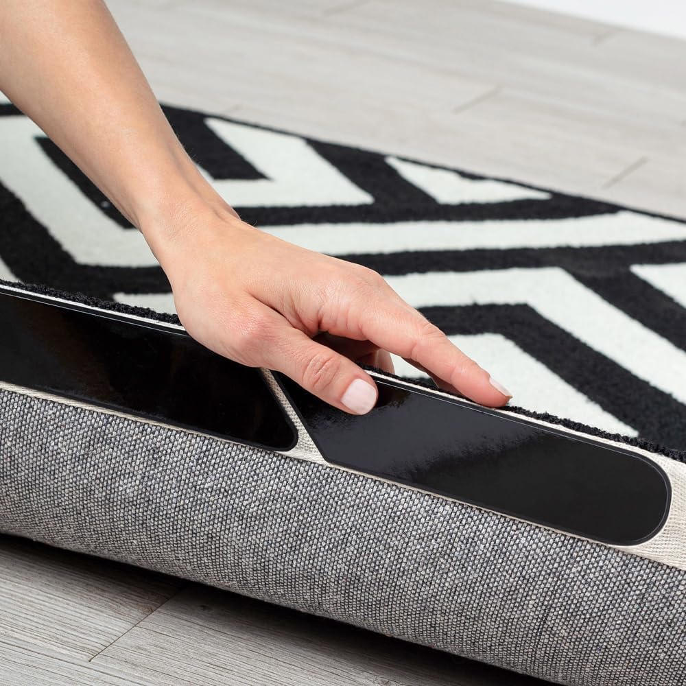 Gorilla Grip Extra Long Rug Grippers for Hard Floors, 12 Pack, Black — product view