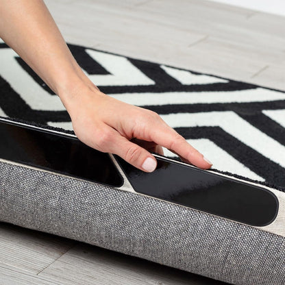 Gorilla Grip Extra Long Rug Grippers for Hard Floors, 12 Pack, Black