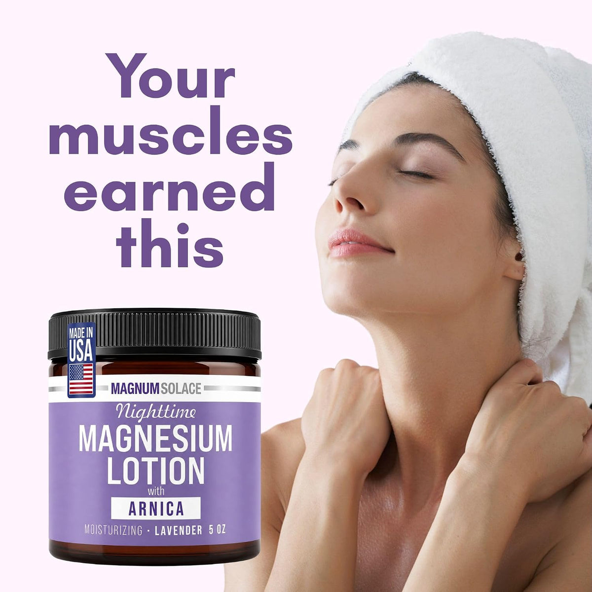 Magnum Solace Nighttime Magnesium Lotion with Arnica - view 5