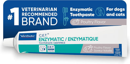 Virbac C.E.T. Enzymatic Toothpaste for Dogs & Cats, Poultry, 2.5 oz (70 g)