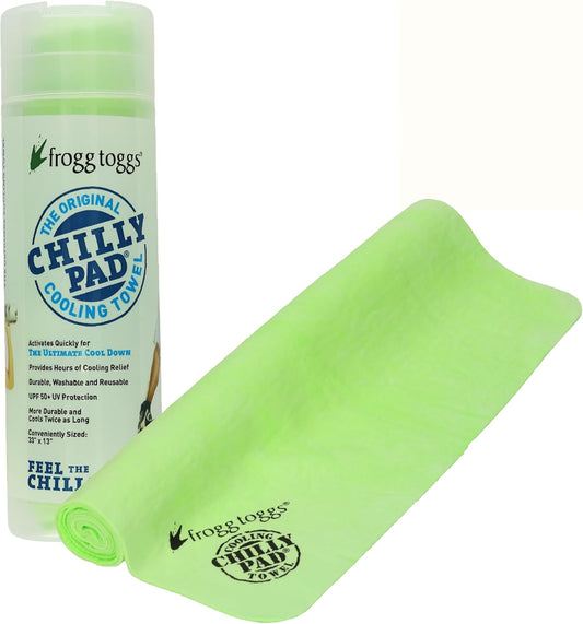 Frogg Toggs Chilly Pad Cooling Towel, 33 x 13 in, Hi-Vis Lime Green