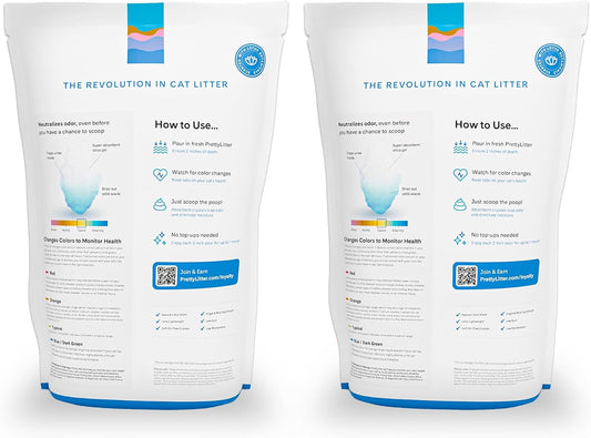 PrettyLitter Health Monitoring Cat Litter, Lotus Flower, 2 x 6 lb Bags - view 2