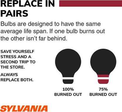 SYLVANIA 168 Long Life Miniature Bulb, Pack of 2 - view 2