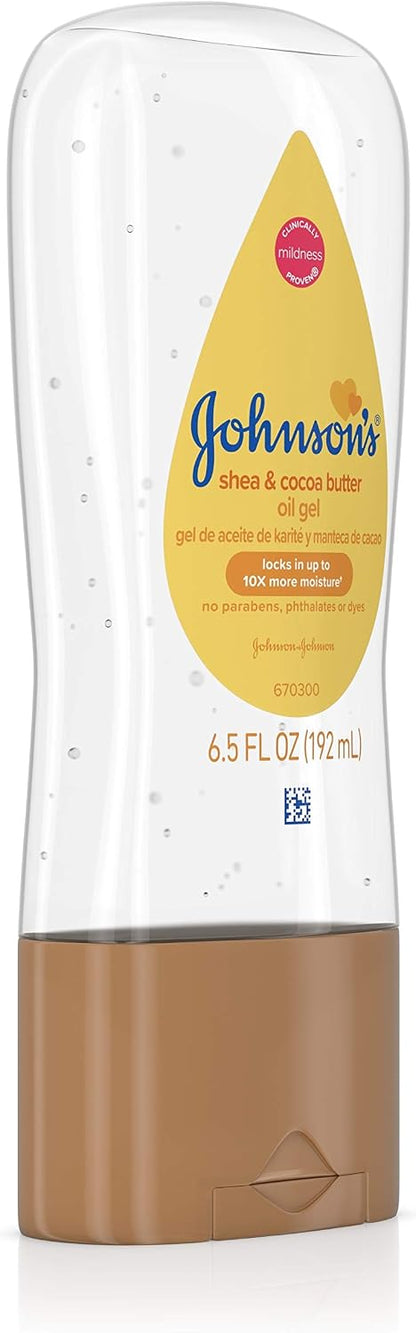Johnson's Baby Oil Gel with Shea and Cocoa Butter, 185 ml (6.5 fl oz) - view 3