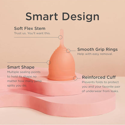 Saalt Soft Menstrual Cup, Small, Desert Blush - view 3