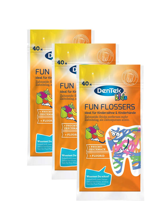 DenTek Kids Fun Flossers, Wild Fruit, 40 Count (Pack of 3)