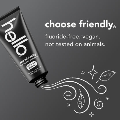 hello Epic Whitening Activated Charcoal Toothpaste, 4 oz - view 4