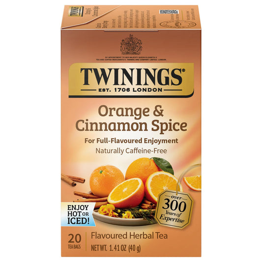 Twinings Orange and Cinnamon Spice Herbal Tea 20 Teabags