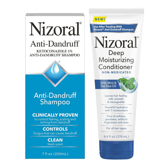 Nizoral Anti-Dandruff Shampoo, 7 Oz + Deep Moisturizing Conditioner, 9.4 Oz Bundle