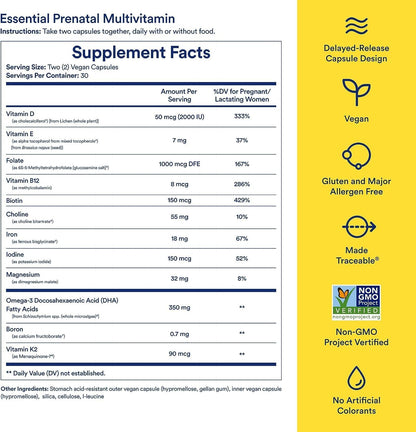 Ritual Women's Prenatal Multivitamin with Omega-3 DHA, 30 Servings - view 3