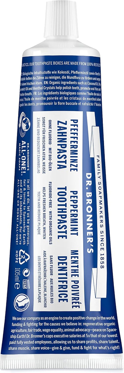 Dr. Bronner's All One Peppermint Toothpaste 105 ml Pack of 2 - view 3