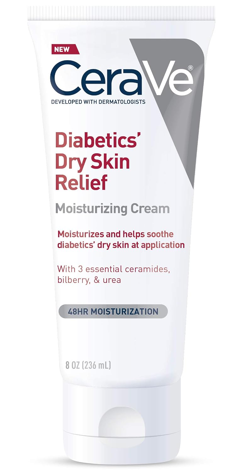 CeraVe Diabetics' Dry Skin Relief Moisturising Cream with Urea, 227 g (8 oz) — product view