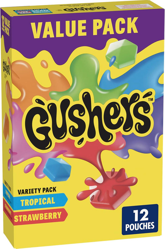 Gushers Fruit Flavoured Snacks Variety Pack 12 Count 9.6 oz