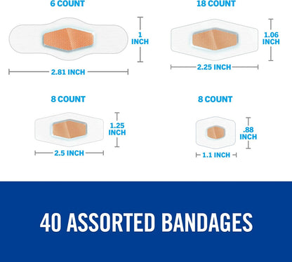 Nexcare Max Hold Waterproof Bandages, Clear, Assorted, 40 Count - view 2
