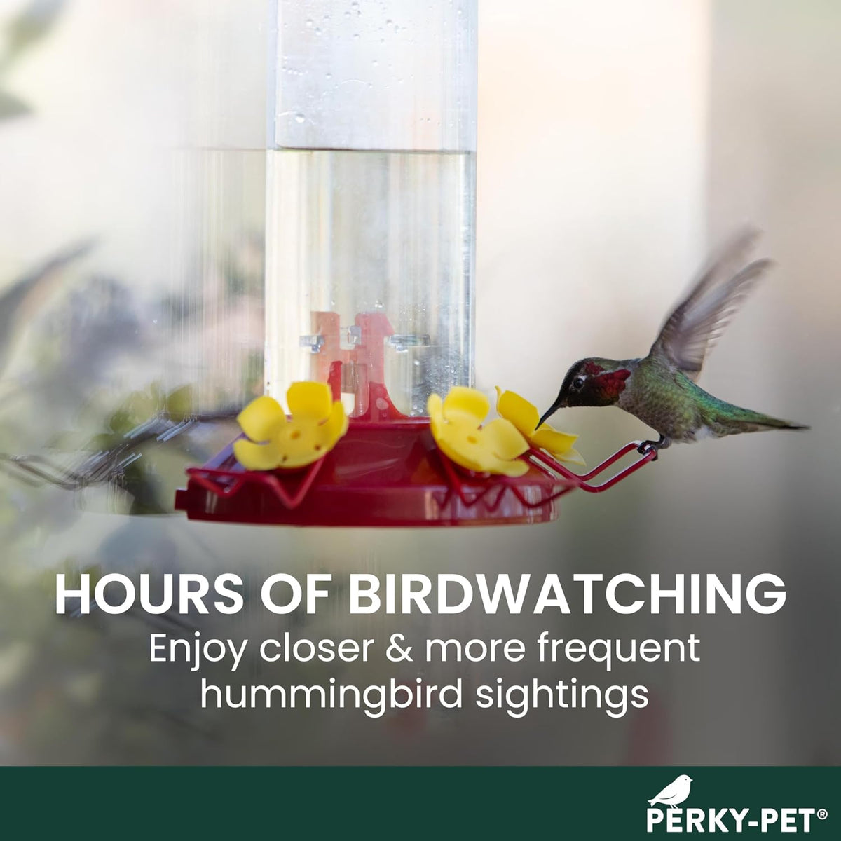 Perky-Pet Window Mount Hummingbird Feeder, 8 oz Nectar - view 3