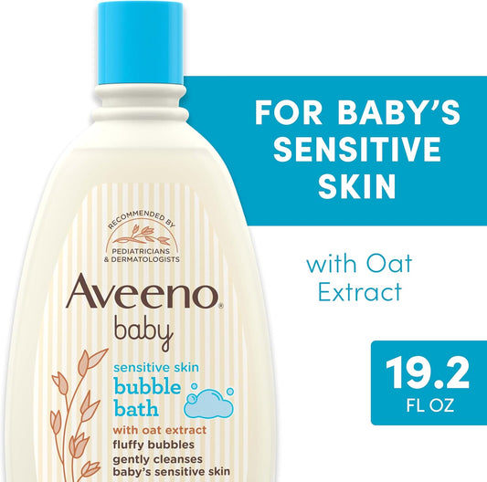 Aveeno Baby Sensitive Skin Bubble Bath with Oat Extract, 19.2 fl oz - view 2