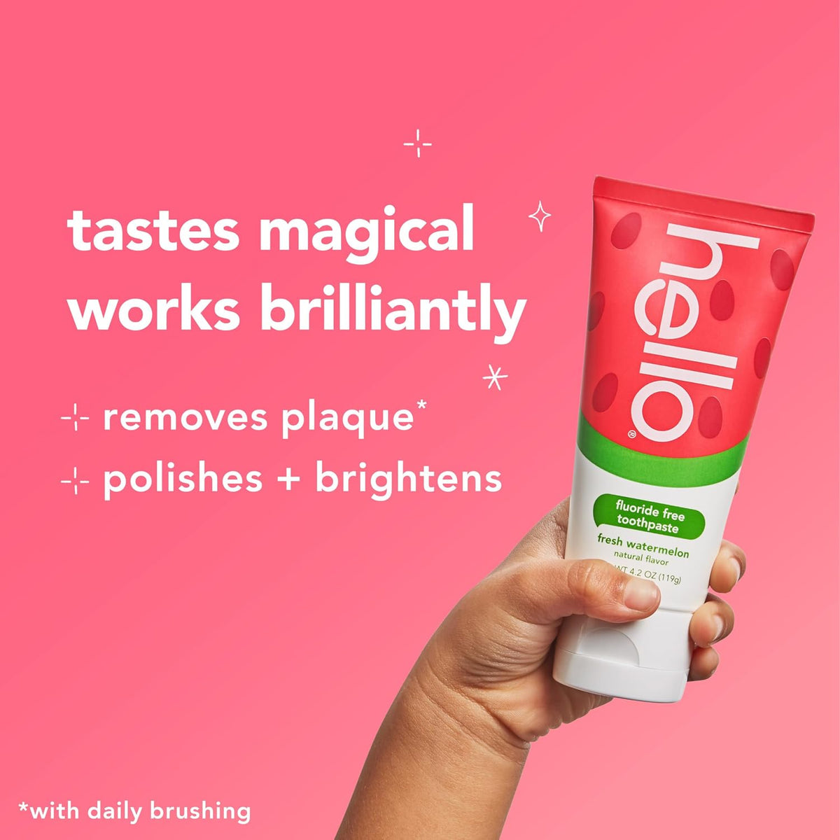 Hello Oral Care Kids Fluoride-Free Toothpaste Natural Watermelon 4.2 oz - view 5