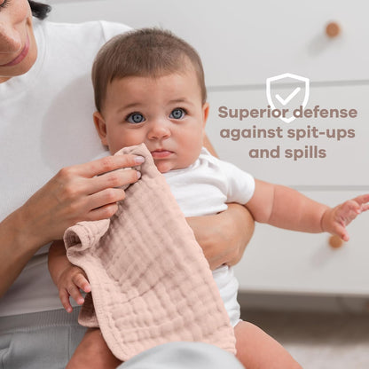Comfy Cubs Muslin Burp Cloths 20 x 10 Inch, 10-Pack - view 4