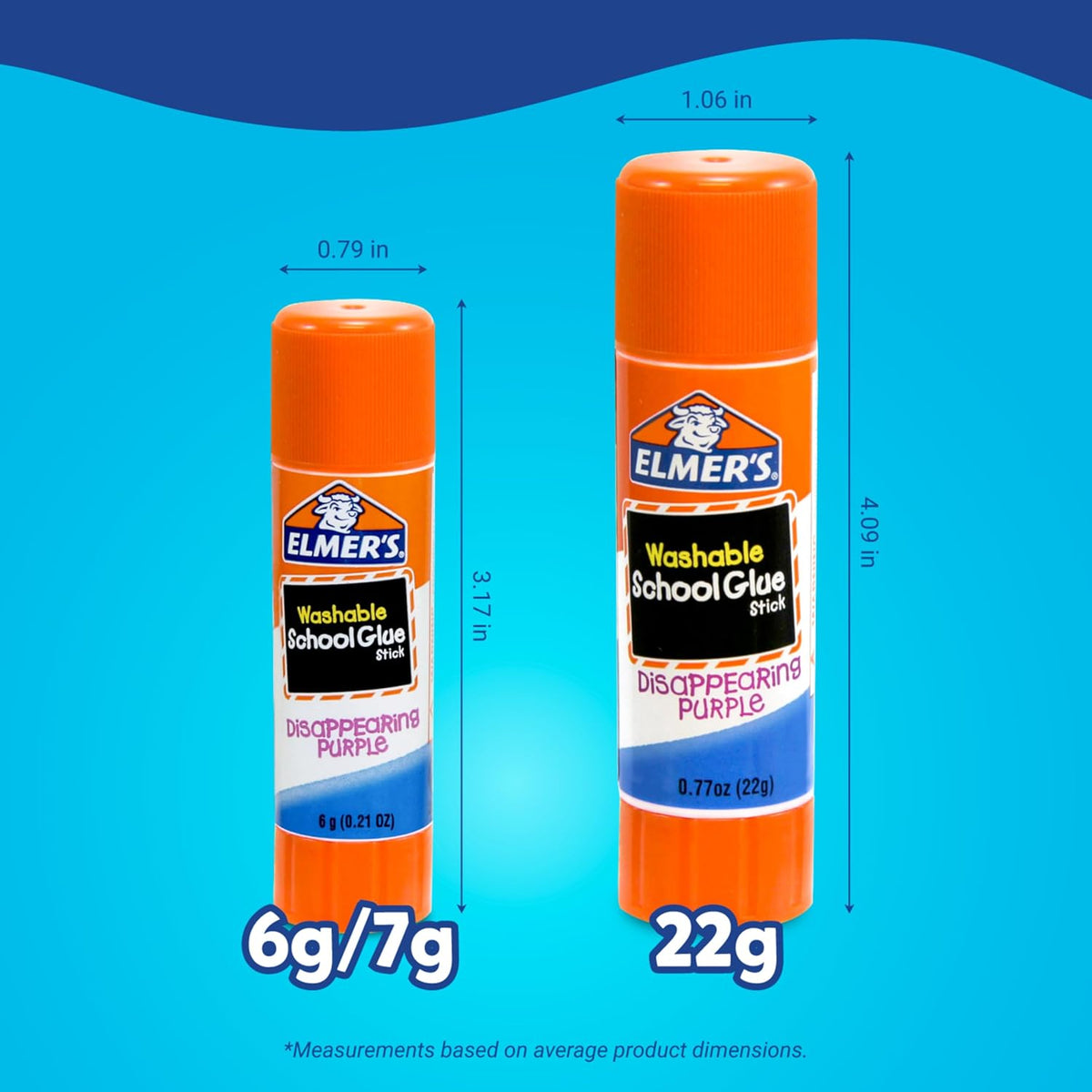 Elmer's Disappearing Purple School Glue Sticks, 22 g, Pack of 3 - view 4