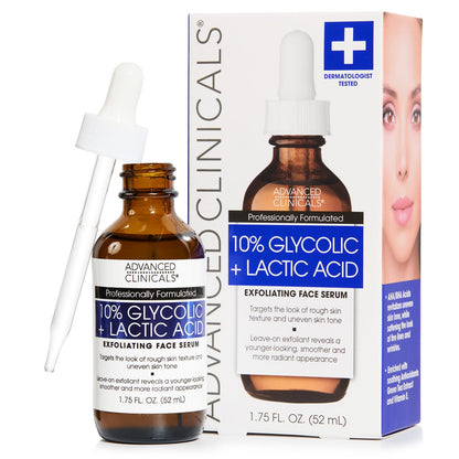 Advanced Clinicals 10% Glycolic + Lactic Acid Serum 52 ml (1.75 fl oz) - view 5