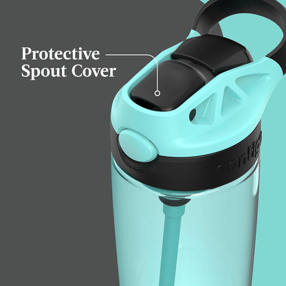 Contigo Aubrey Kids Water Bottle 20 oz, Jade/Licorice and Juniper/Jade, 2 Pack - view 6