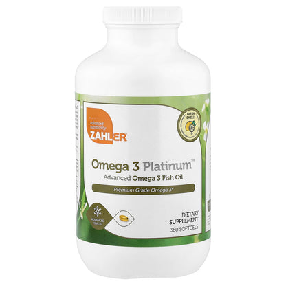 Zahler Omega 3 Platinum Advanced Fish Oil, 360 Softgels (1,000 mg Each)