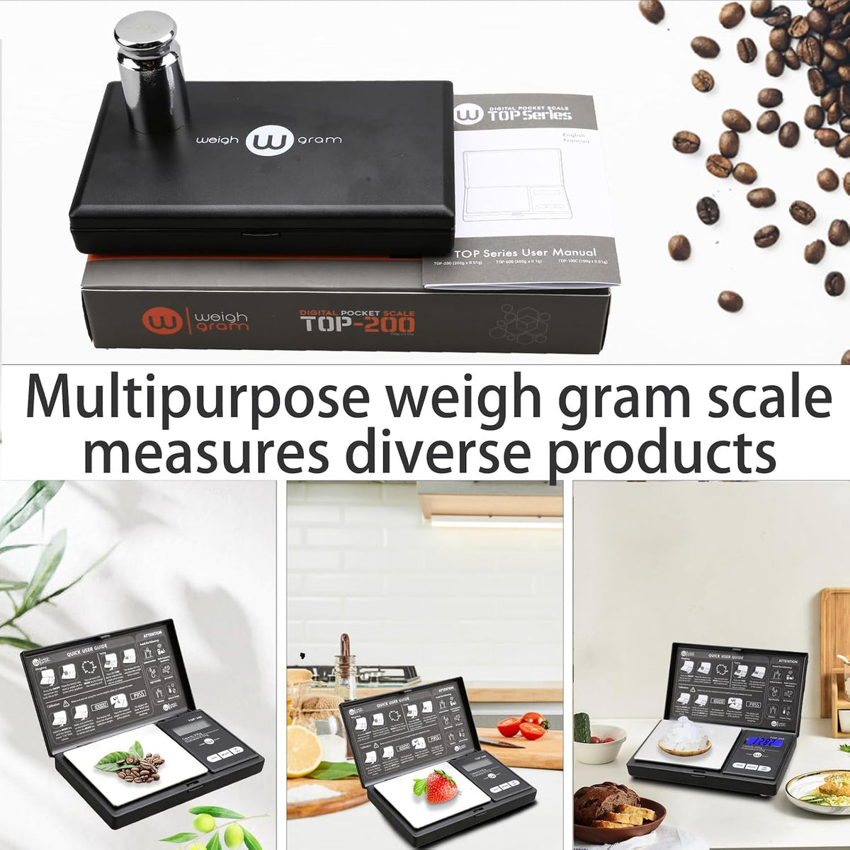 Weigh Gram Digital Pocket Scale 200g x 0.01g with Calibration Weight - view 5