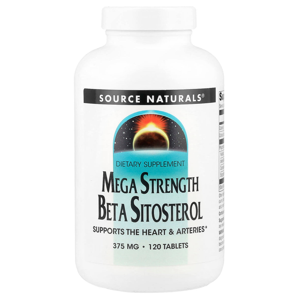 Source Naturals Mega Strength Beta Sitosterol, 375 mg, 120 Tablets — product view