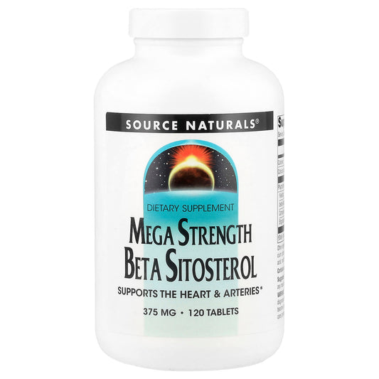 Source Naturals Mega Strength Beta Sitosterol, 375 mg, 120 Tablets