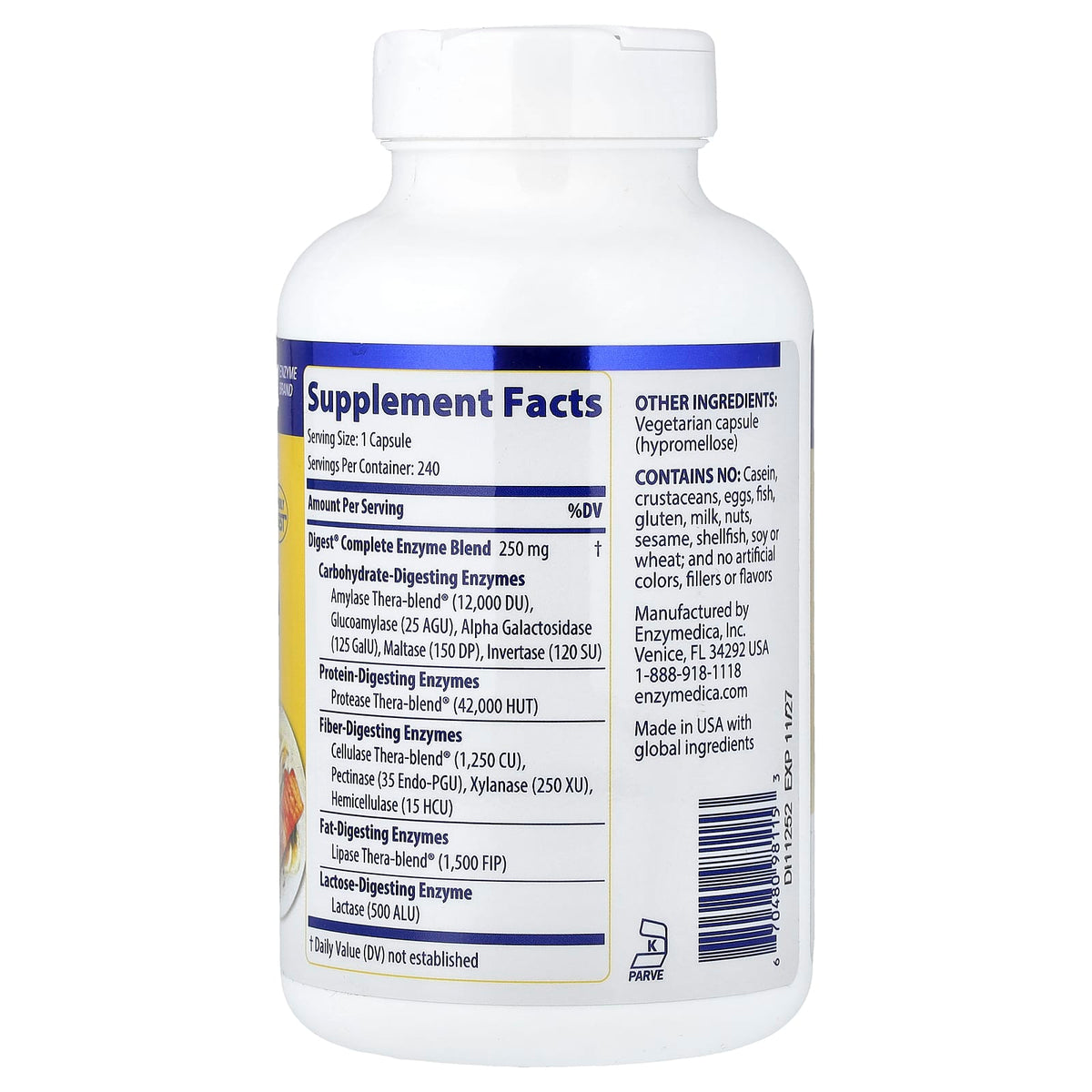 Enzymedica Digest Complete, 240 Capsules — alternate product view